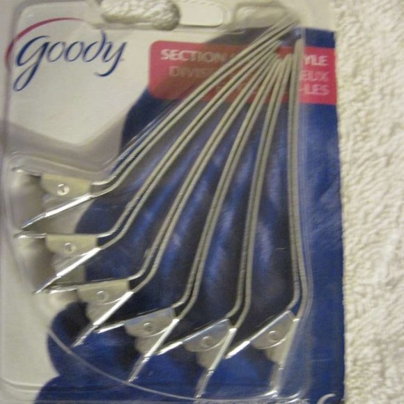 6 Goody Metal Sectioning Styling Hair Clips Section Style Secure Classic Dye - Picture 7 of 15